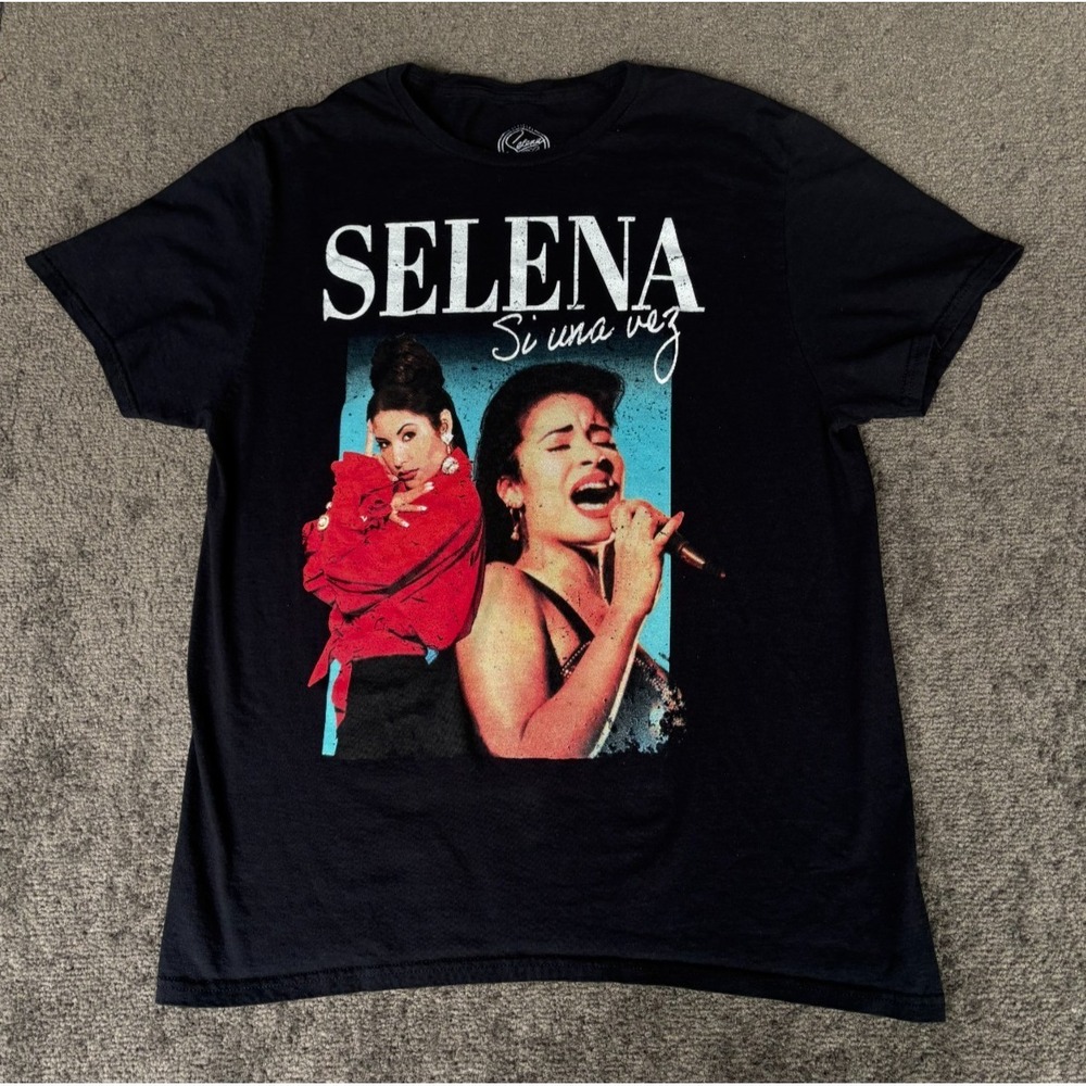 Selena T‎ Shirt Unisex Large Black Red White Official - Graphic Print